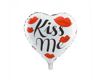 Hartjes Ballon Kiss Me - Gevuld Met Helium - 46 cm - Ballonnenshop.nl