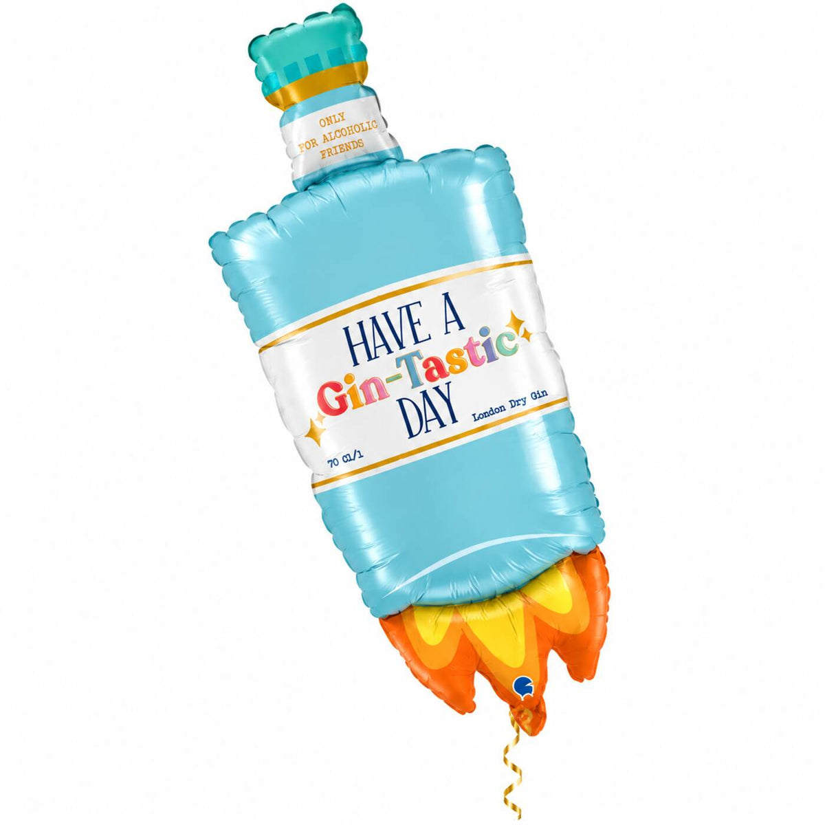 Have A Gin – Tastic Day XL Ballon met dun metallic gouden lint op witte achtergrond – Ballonnenshop.nl