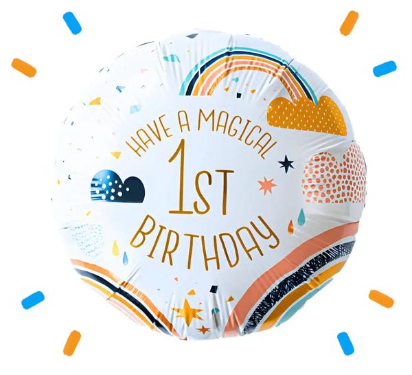 Have A Magical 1st Birthday Helium Ballon - Gevuld Met Helium - 46 cm - Ballonnenshop.nl