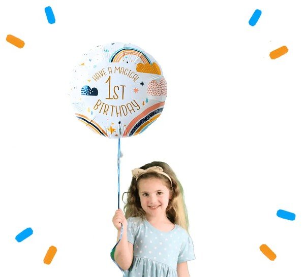 Have A Magical 1st Birthday Helium Ballon - Gevuld Met Helium - 46 cm - Ballonnenshop.nl