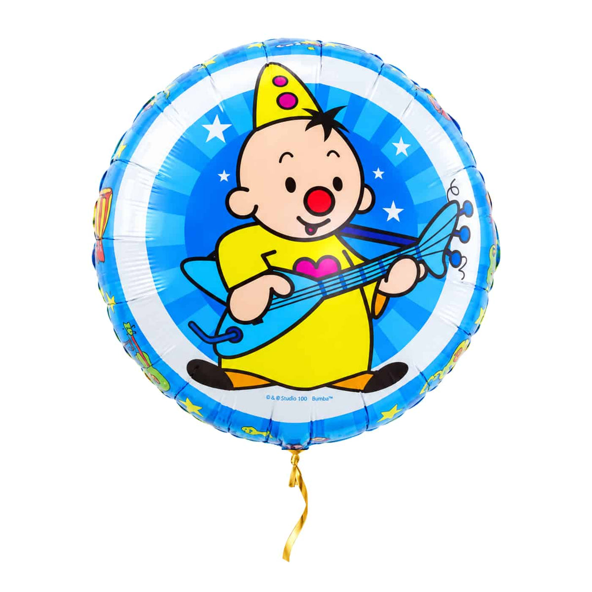 Helium Ballon Bumba – met helium gevuld, met gouden lint