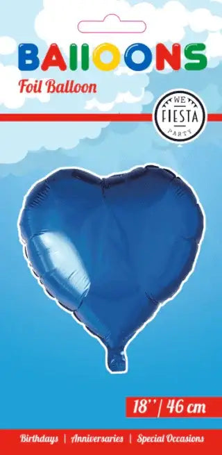 Helium Ballon Hart - Blauw - 46 cm - Ballonnenshop.nl