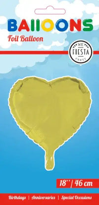 Helium Ballon Hart - Geel - 46 cm - Ballonnenshop.nl