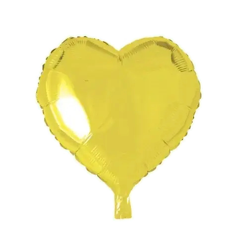 Helium Ballon Hart Geel - Gevuld Met Helium - 45 cm - Ballonnenshop.nl