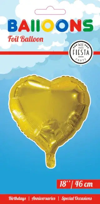 Helium Ballon Hart - Goud - 46 cm - Ballonnenshop.nl