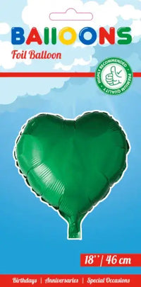 Helium Ballon Hart - Groen - 46 cm - Ballonnenshop.nl