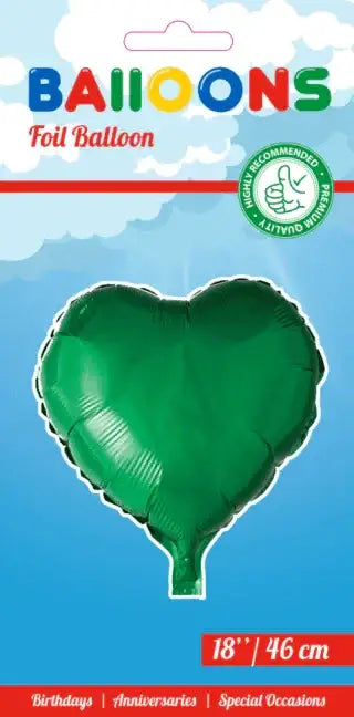 Helium Ballon Hart - Groen - 46 cm - Ballonnenshop.nl