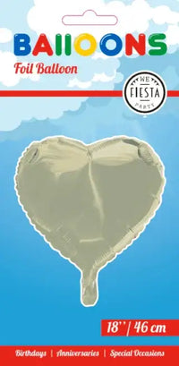 Helium Ballon Hart - Ivory - 46 cm - Ballonnenshop.nl