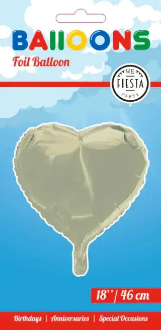 Helium Ballon Hart - Ivory - 46 cm - Ballonnenshop.nl