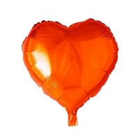 Helium Ballon Hart - Oranje - 46 cm - Ballonnenshop.nl