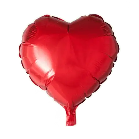 Helium Ballon Hart Rood - Gevuld Met Helium - 45 cm - Ballonnenshop.nl