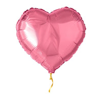 Helium Ballon Hart Roze – met helium gevuld, met gouden lint