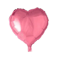 Helium Ballon Hart Roze - Gevuld Met Helium - 45 cm - Ballonnenshop.nl