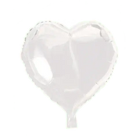 Helium Ballon Hart Wit - Gevuld Met Helium - 45 cm - Ballonnenshop.nl