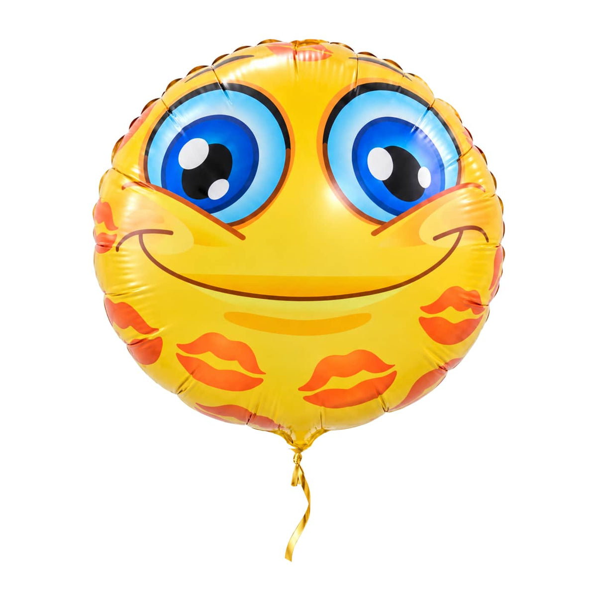 Helium Ballon Kusjes – met helium gevuld, met gouden lint