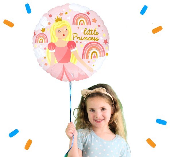 Helium Ballon Little Princess - Gevuld Met Helium - 45 cm - Ballonnenshop.nl