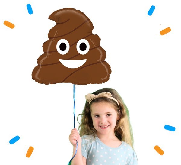 Helium Ballon Poep Emoji - Gevuld Met Helium - 51 cm - Ballonnenshop.nl