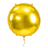 Helium Ballon Rond Goud – met helium gevuld, met gouden lint