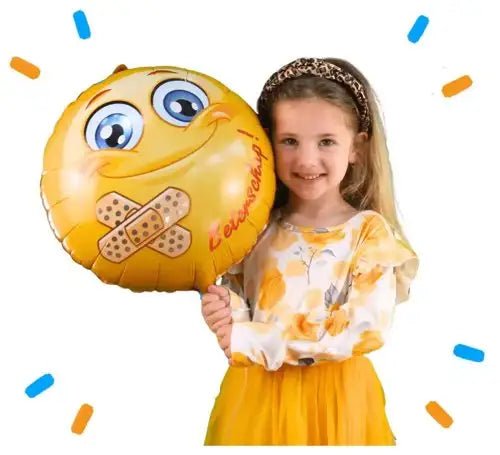 Helium Ballon Smiley Beterschap - Gevuld Met Helium - 45 cm - Ballonnenshop.nl
