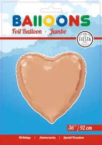 Helium Hart Ballon - Rose Goud - 91 cm - Ballonnenshop.nl