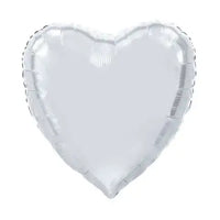 Helium Hart Ballon - Zilver - 91 cm - Ballonnenshop.nl