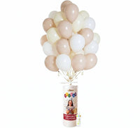 Helium Tank voor 50 ballonnen | Met 25x Ballonnen Mix Nearly Nude 30 cm, Ballonnenboost & Lint - Ballonnenshop.nl