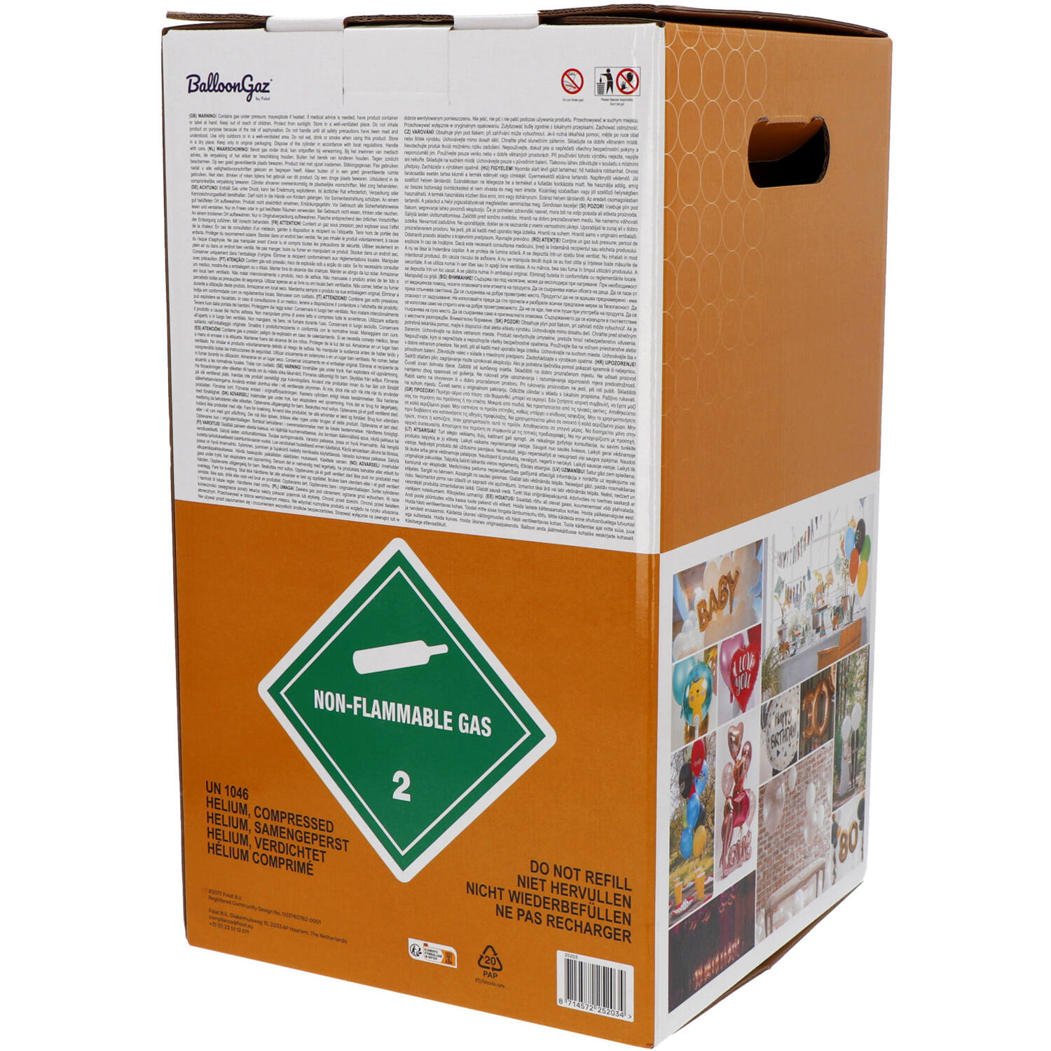 Helium tank 300 ballonnen - 99,9% Pure Helium