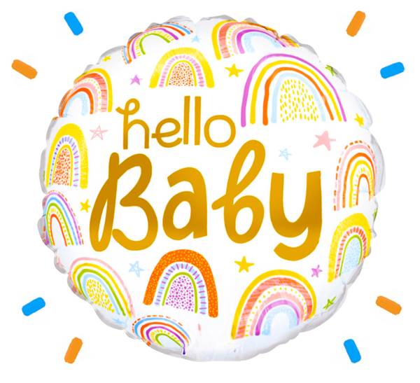 Hello Baby Helium Ballon - Gevuld Met Helium - 46 cm