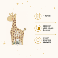 Hello Baby Giraffe Folie Ballon - 106 cm - Ballonnenshop.nl