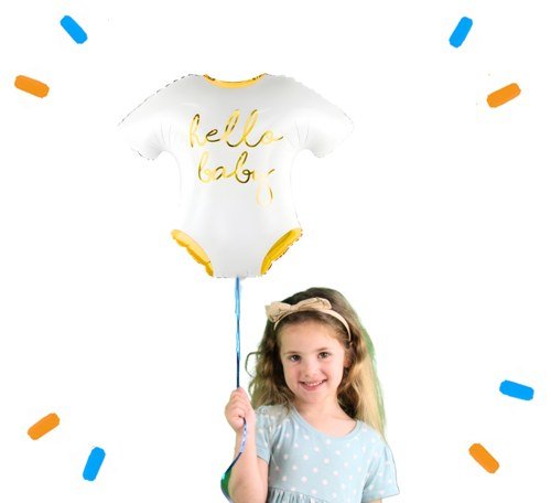 Hello Baby Helium Ballon - Gevuld Met Helium - 51 cm - Ballonnenshop.nl