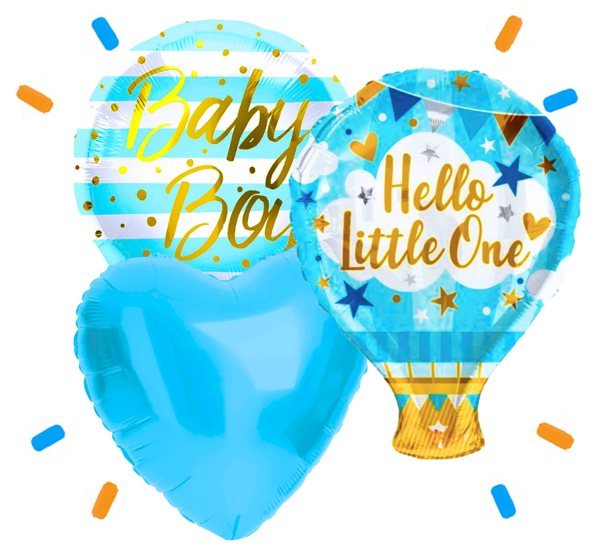 Hello Little Boy Trosje Helium Ballonnen - Gevuld Met Helium - 46 cm - Ballonnenshop.nl