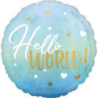 Hello World Folie Ballon - 45 cm - Ballonnenshop.nl