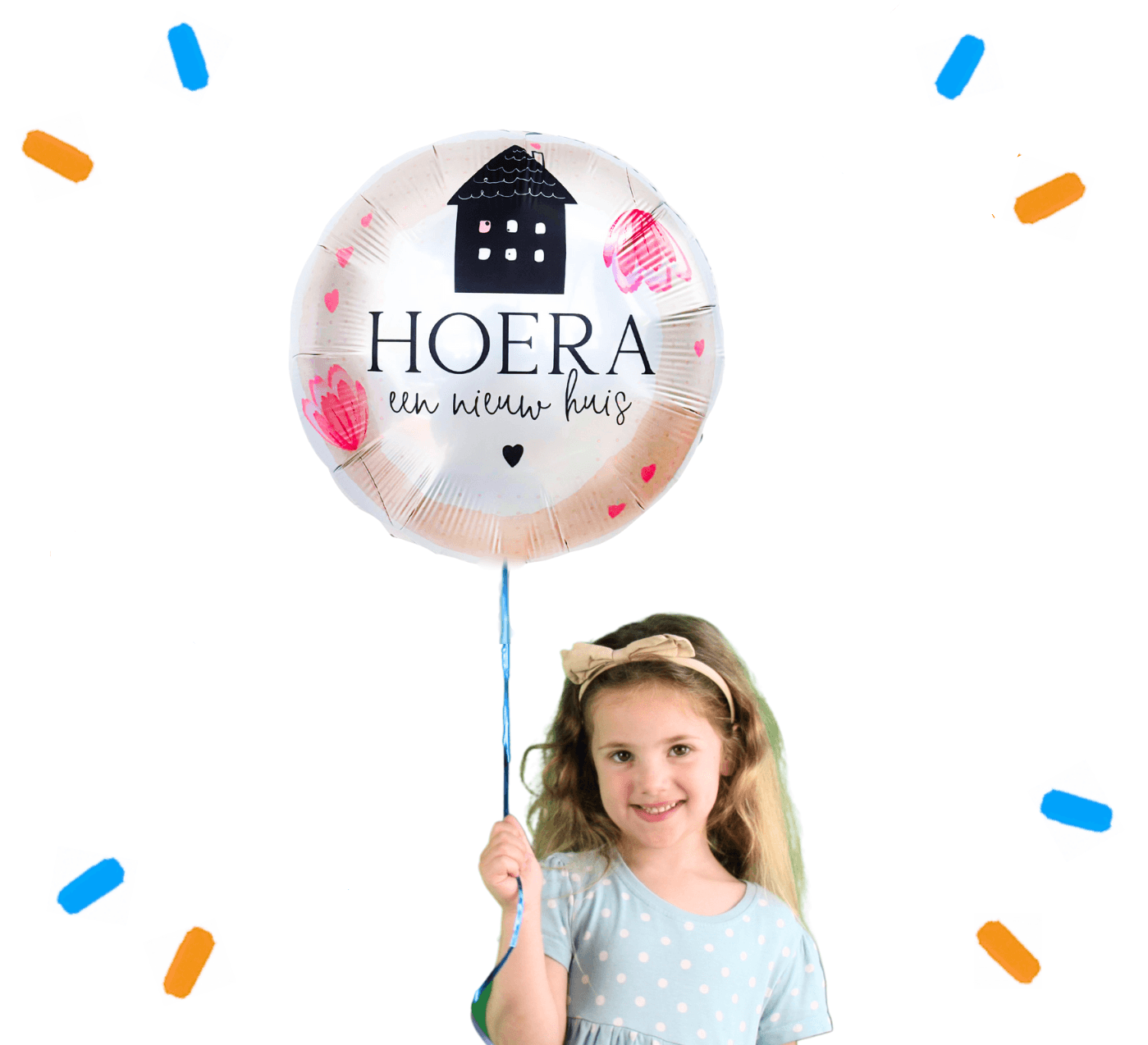 Hoera Een Nieuw Huis Helium Ballon - Gevuld Met Helium - 46 cm - Ballonnenshop.nl