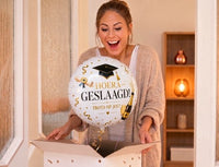 Hoera Geslaagd Champagne Ballon - Gevuld Met Helium - 46 cm - Ballonnenshop.nl