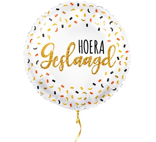 Hoera Geslaagd Helium Ballon - Gevuld Met Helium - 46 cm - Ballonnenshop.nl