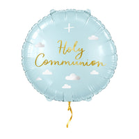 Holy Communion Helium Ballon – met helium gevuld, met gouden lint