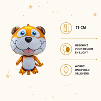 Hondje Met Bot Folie Ballon - 78 cm - Ballonnenshop.nl