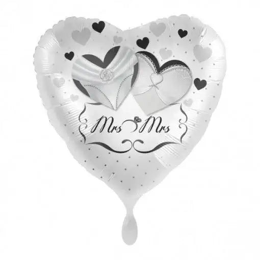 Huwelijk Mrs & Mrs Folie Ballon - 43 cm - Ballonnenshop.nl