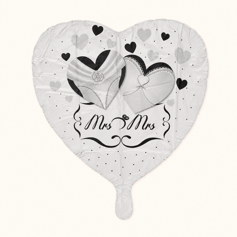 Huwelijk Mrs & Mrs Folie Ballon - 43 cm - Ballonnenshop.nl