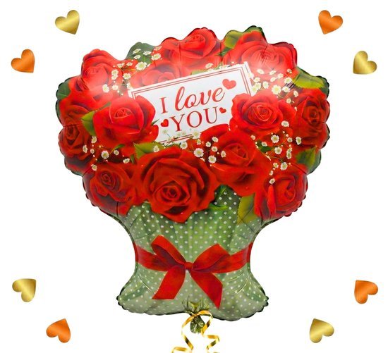 I Love You Rozen helium ballon, liefde die blijft - Ballonnenshop.nl