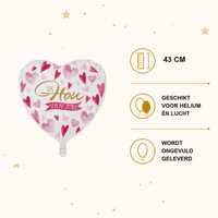 Ik Hou Van Jou Folie Ballon - 43 cm - Ballonnenshop.nl