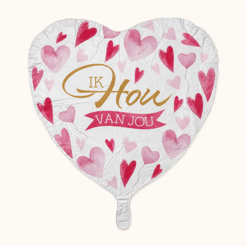 Ik Hou Van Jou Folie Ballon - 43 cm - Ballonnenshop.nl