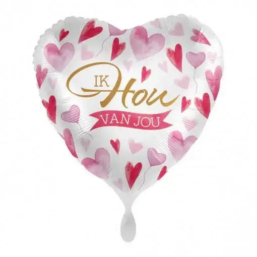 Ik Hou Van Jou Helium Ballon - Gevuld Met Helium - 43 cm - Ballonnenshop.nl