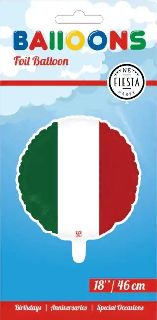 Italiaanse Vlag Folie Ballon - 45 cm - Ballonnenshop.nl