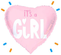 It's A Baby Girl Helium Ballon - Gevuld Met Helium - 46 cm - Ballonnenshop.nl