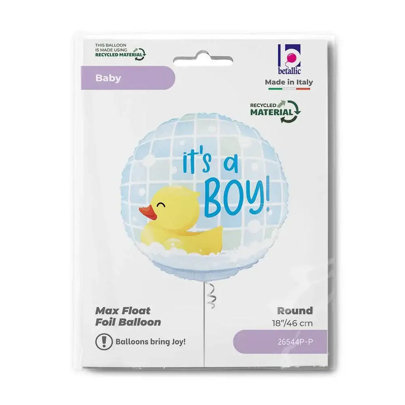 It's A Boy Badeend Folie Ballon - 46 cm - Ballonnenshop.nl