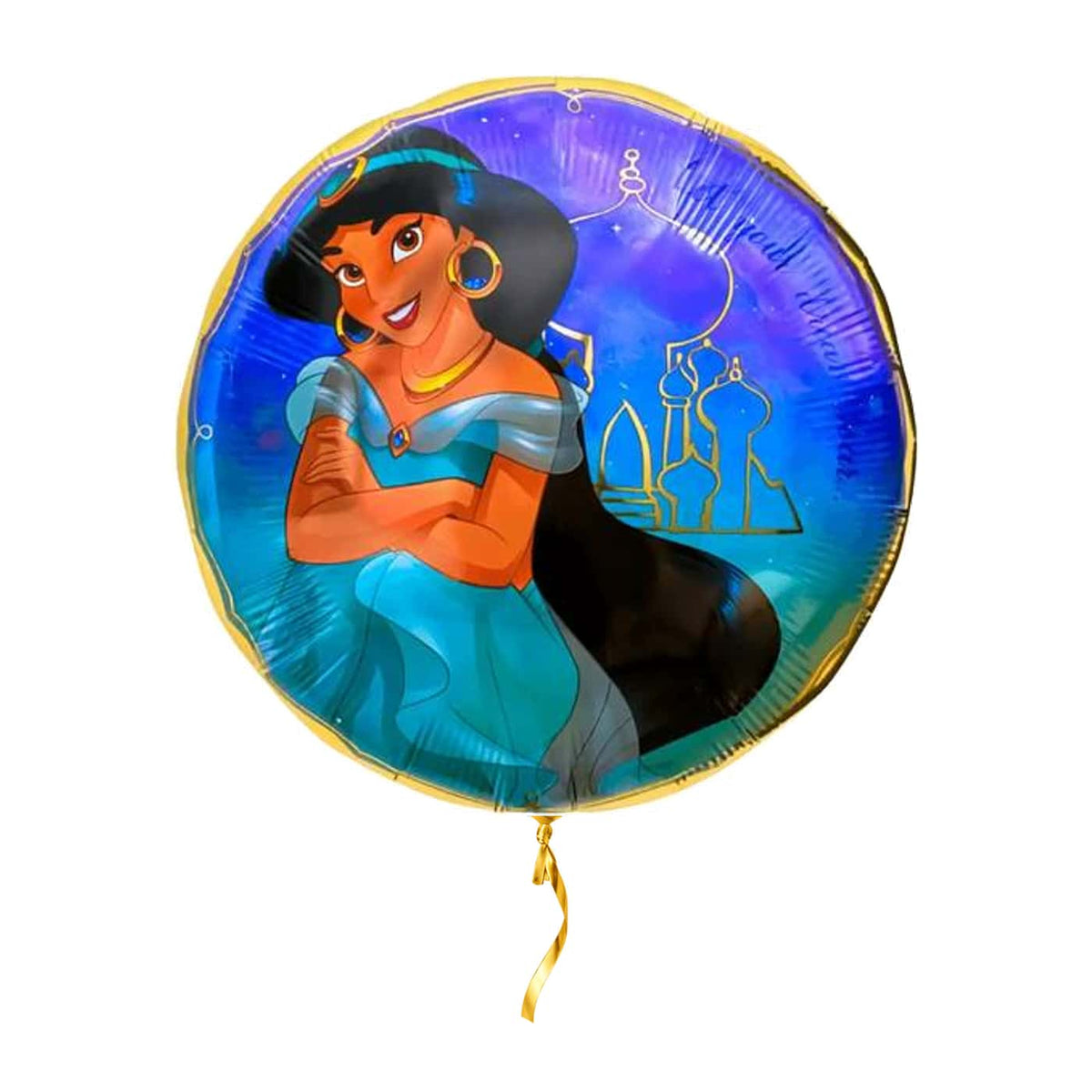 Jasmine Aladdin Disney Prinses – met helium gevuld, met gouden lint