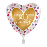 Je Bent Goud Waard Folie Ballon - 43 cm - Ballonnenshop.nl