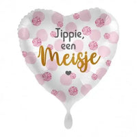 Jippie Een Meisje Folie Ballon - 43 cm - Ballonnenshop.nl