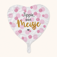 Jippie Een Meisje Folie Ballon - 43 cm - Ballonnenshop.nl